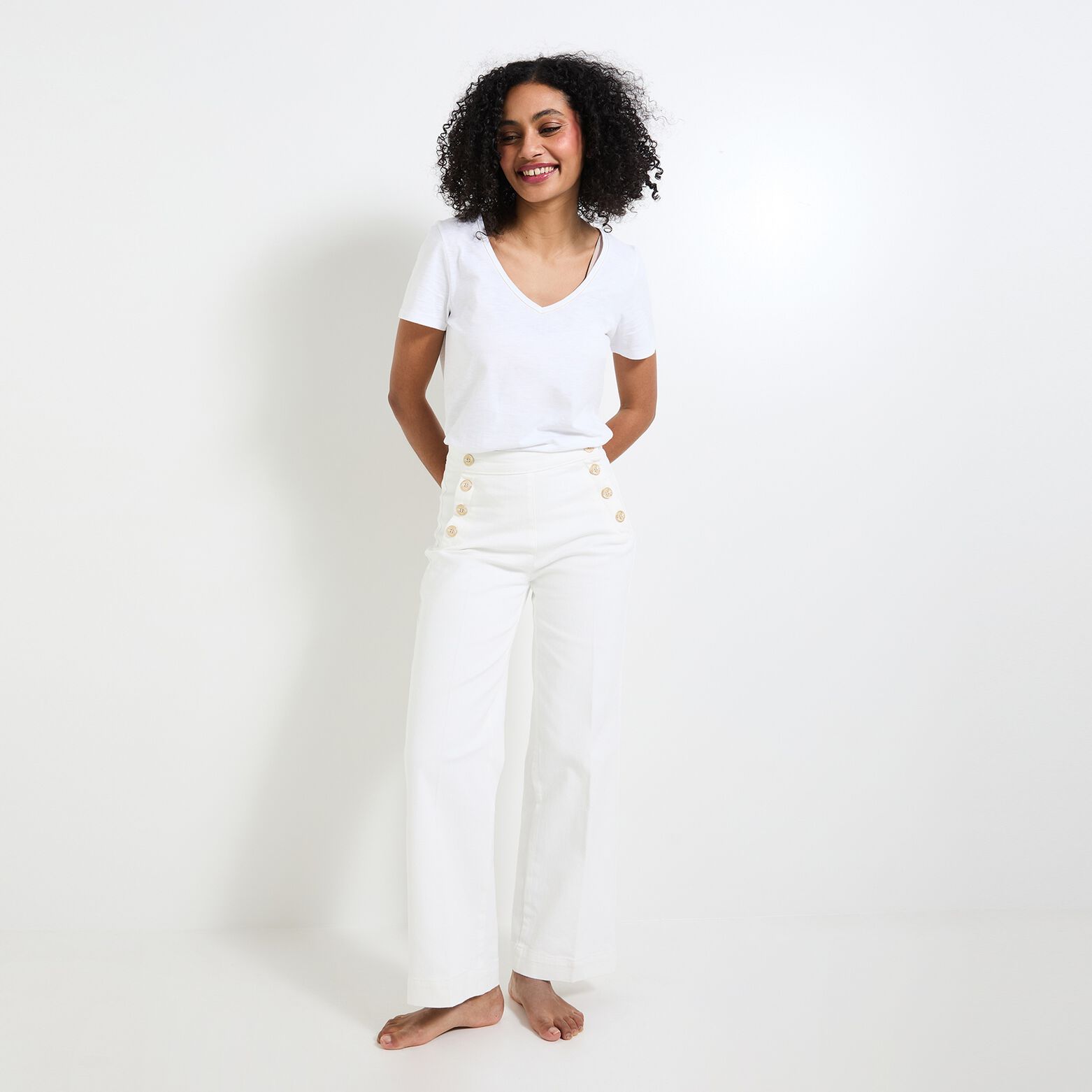 Jean flare POMPON F02 femme