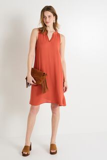 Robe courte en crépon femme