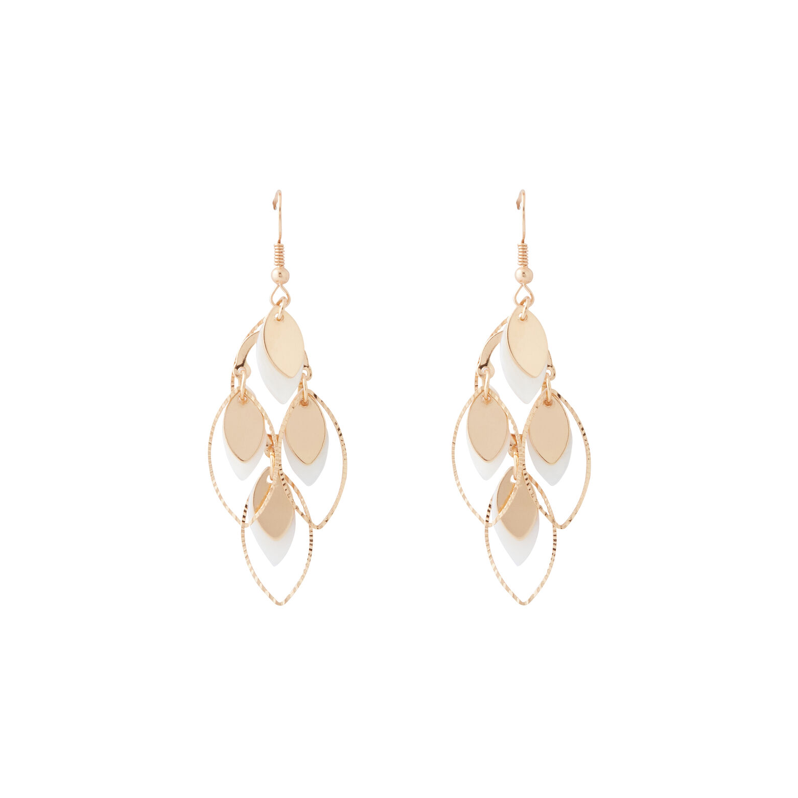 Boucles d'oreilles navettes lisses 