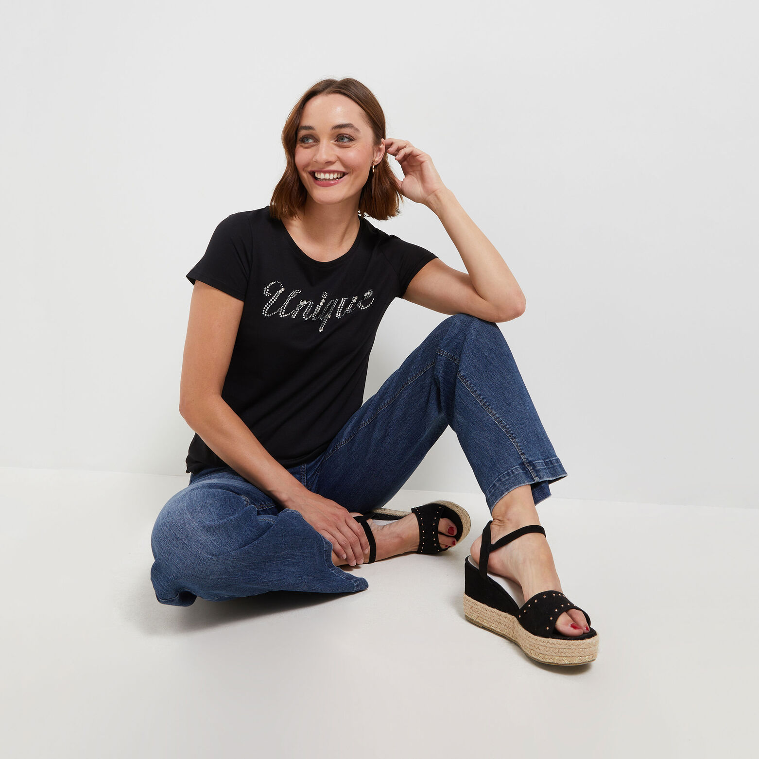 Tshirt strass femme