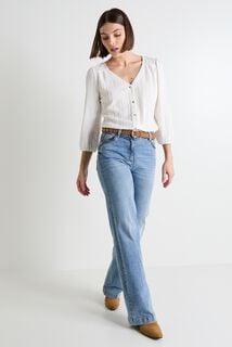 T-shirt col V femme