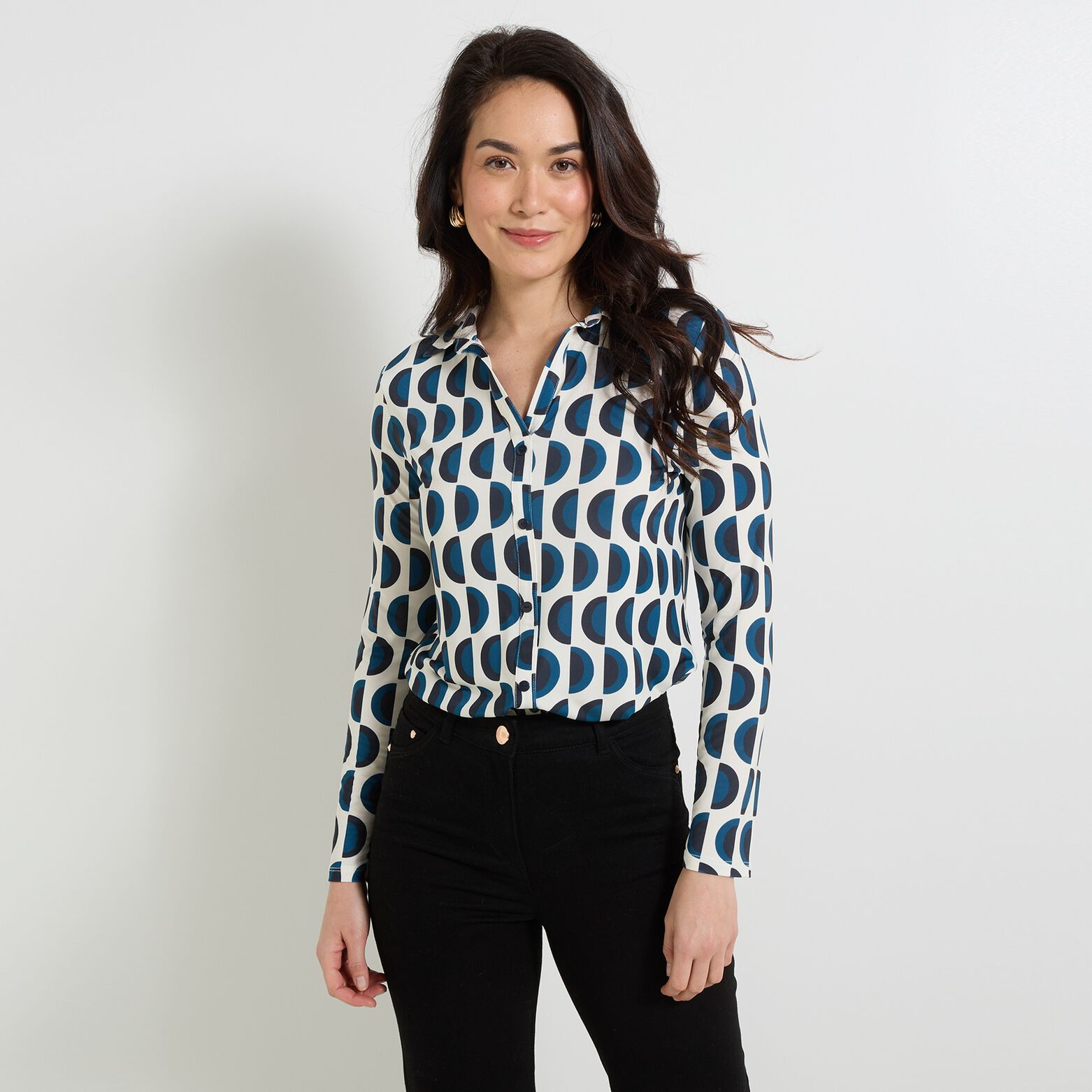 Chemise imprimé géométrique femme