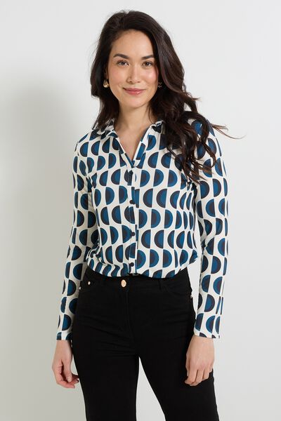 Chemise imprimé géométrique femme