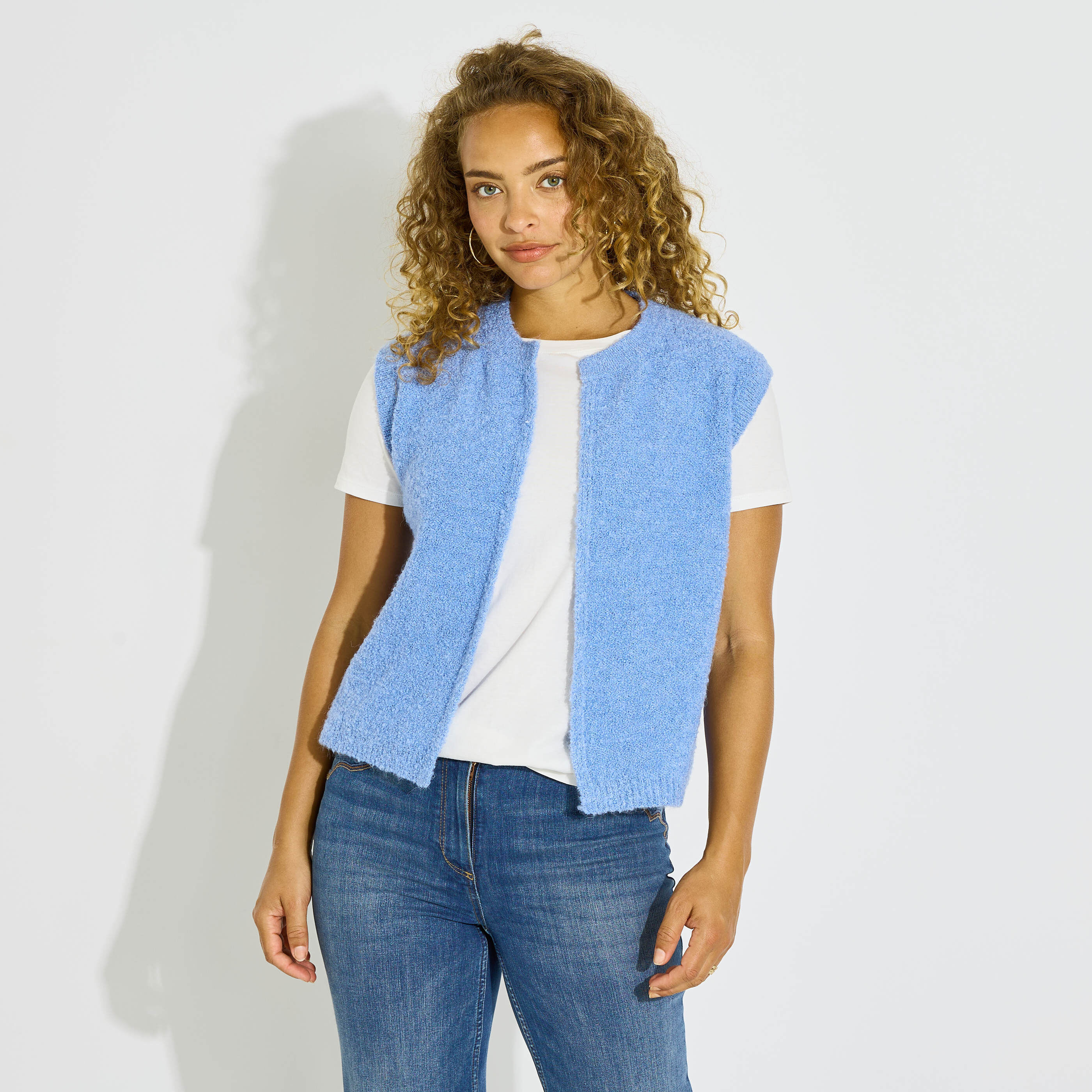 Gilet sans manches uni femme