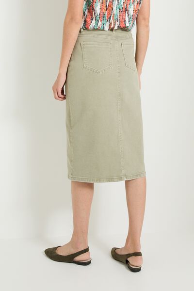 Jupe denim mi-longue femme