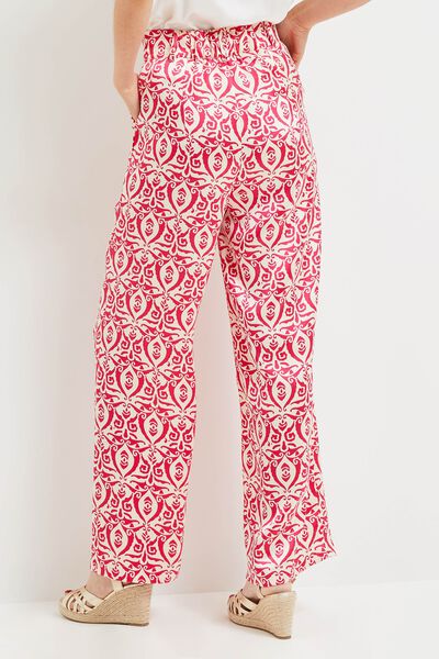 Pantalon satin imprimé femme