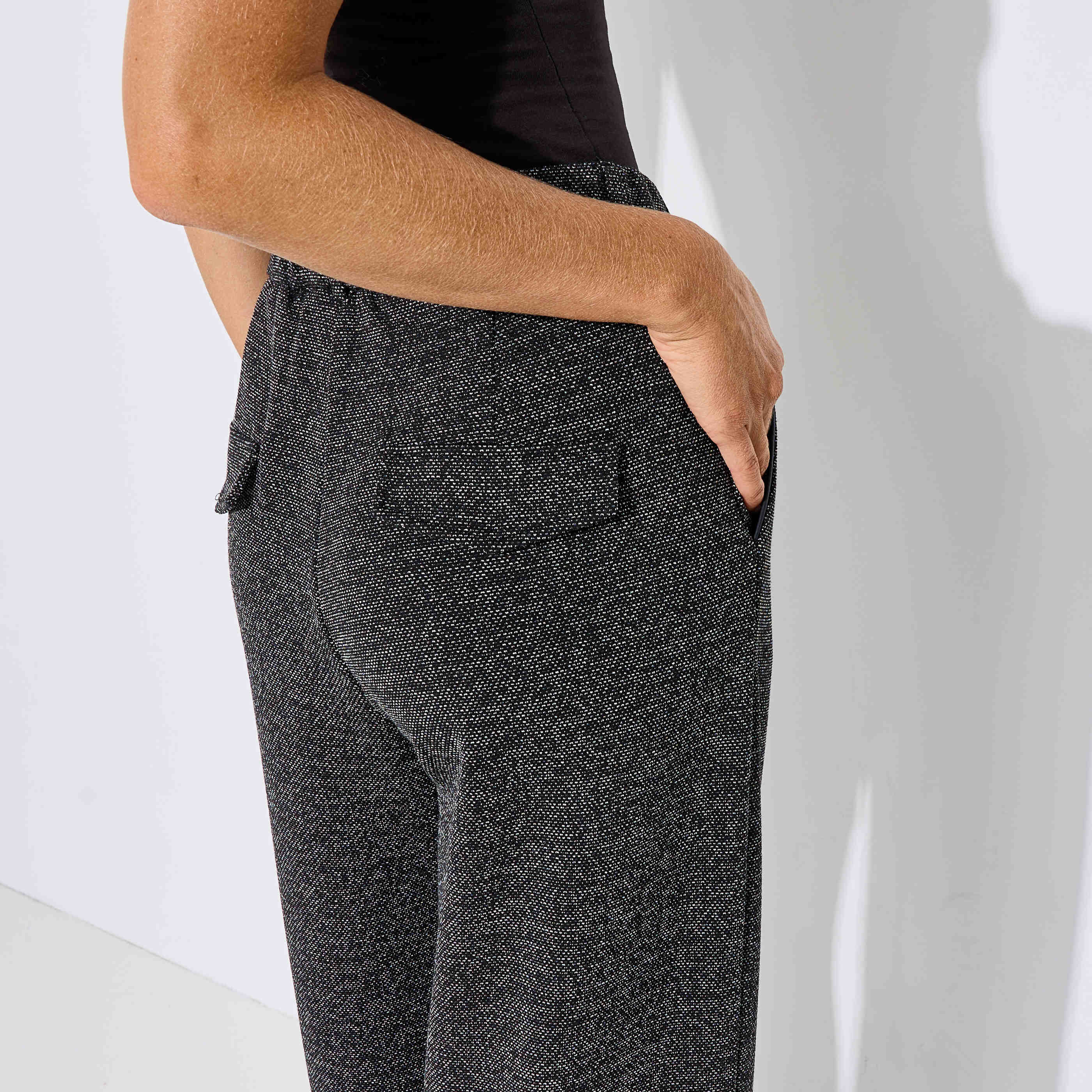 Pantalon large en maille femme