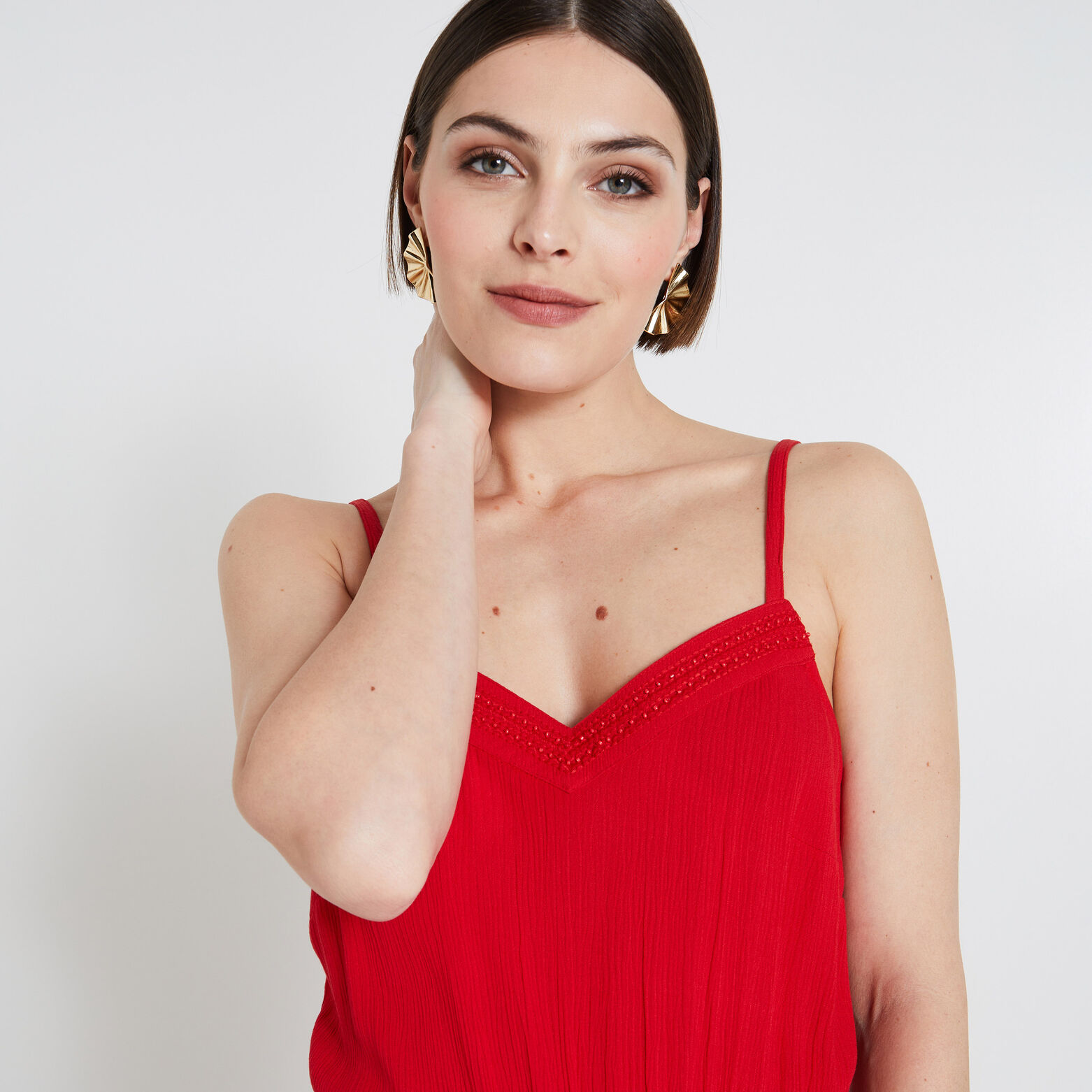 Robe longue unie femme