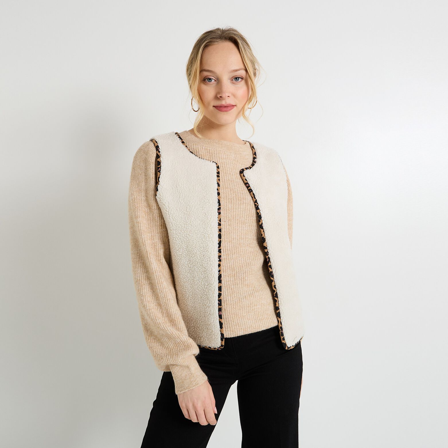 Veste imprimé léopard femme