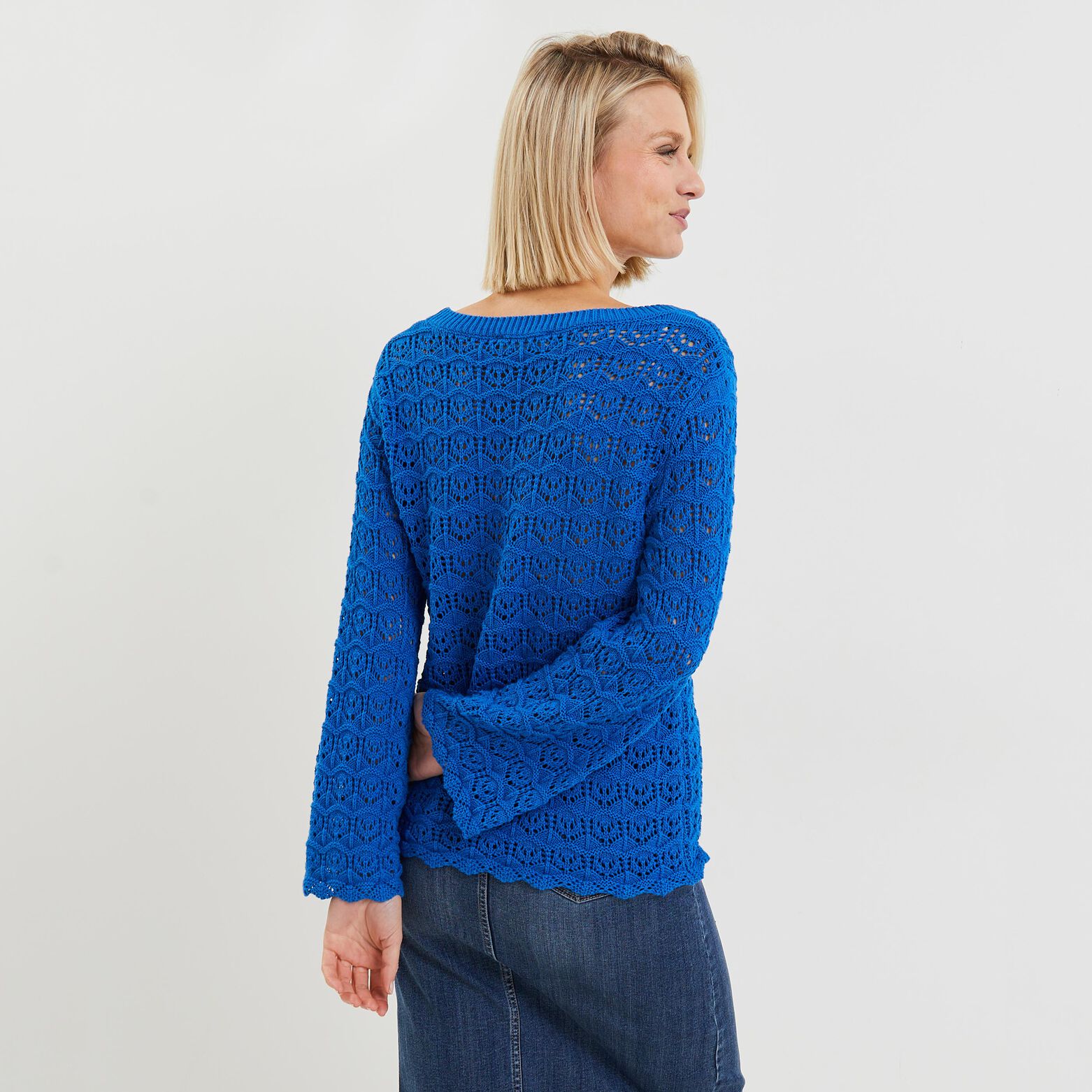 Pull ajouré femme