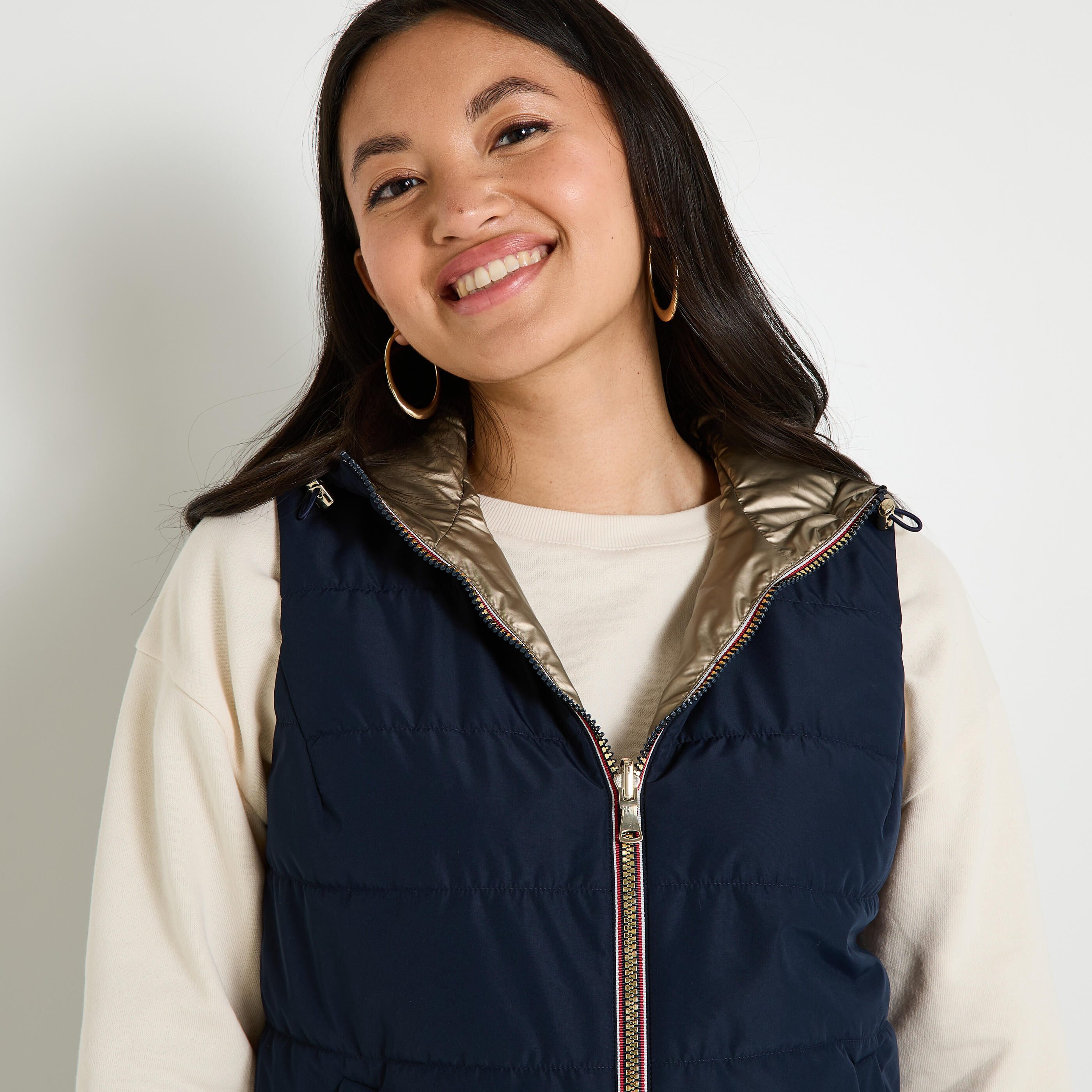 Doudoune sans manches r&eacute;versible femme