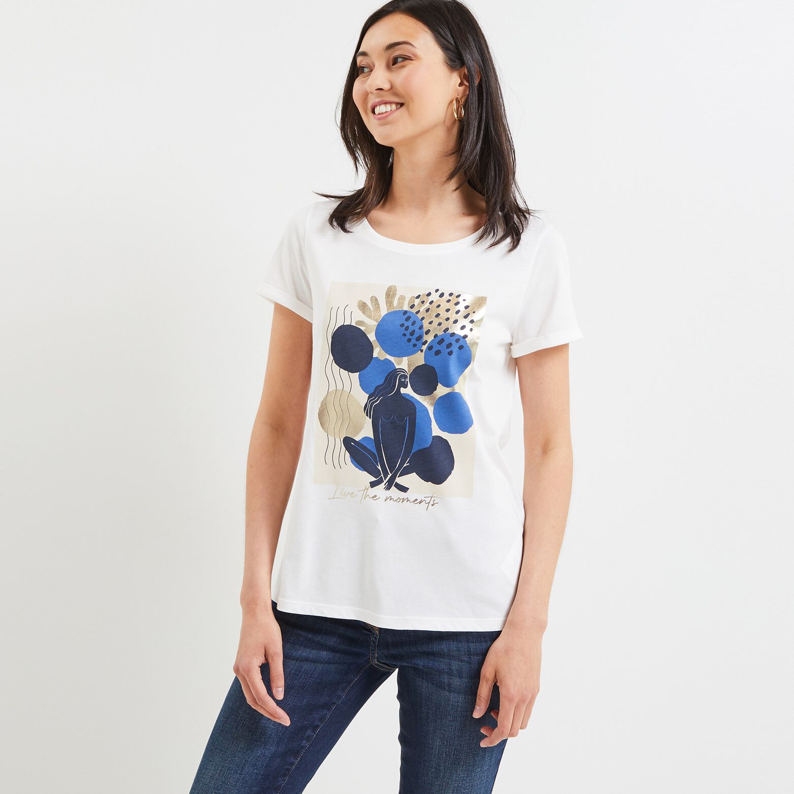 Tshirt print femme