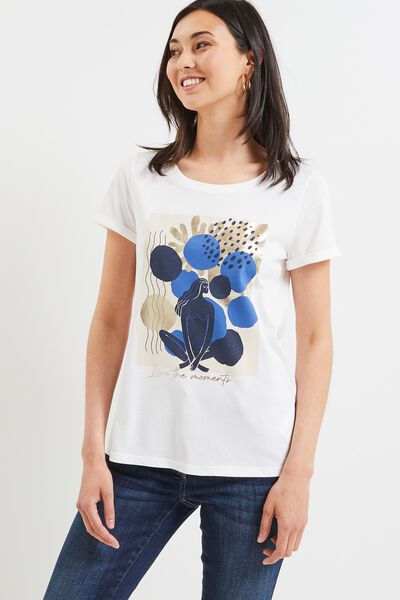 Tshirt print femme