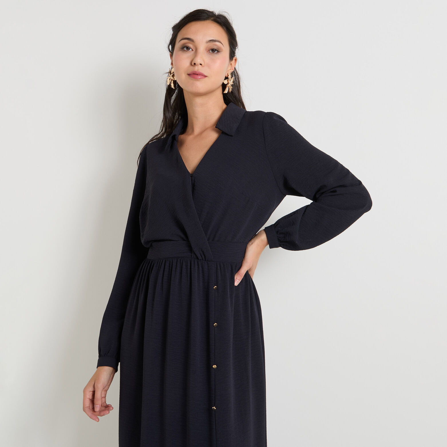 Robe longue évasée femme