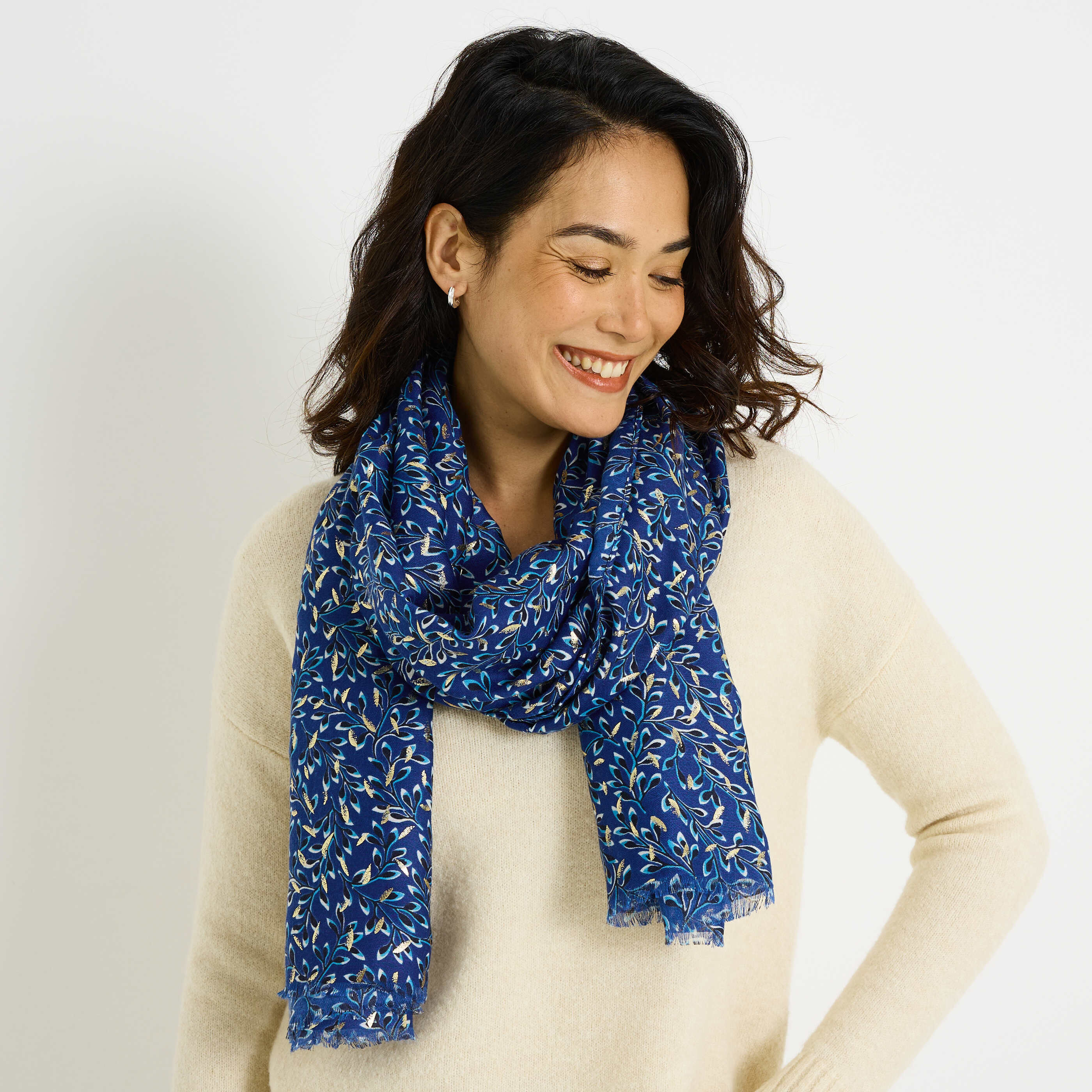 Etole feuilles brillantes femme