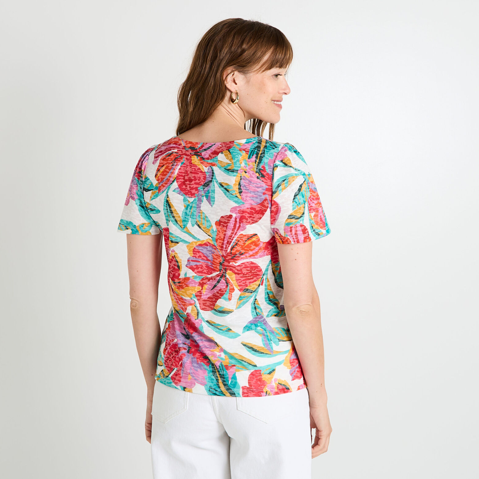 T-shirt col V femme