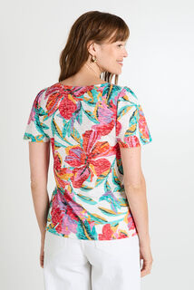 T-shirt col V femme
