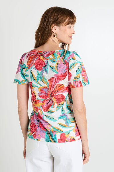 T-shirt col V femme