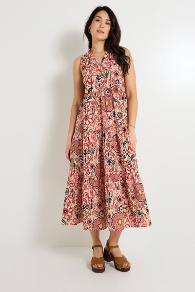 Robe longue imprimée femme