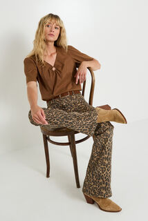 Blouse satinée unie femme