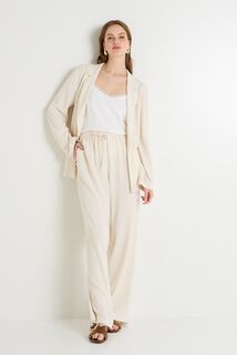 Blazer fluide en lin mélangé femme
