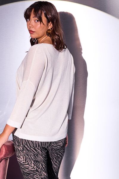 Pull col V femme
