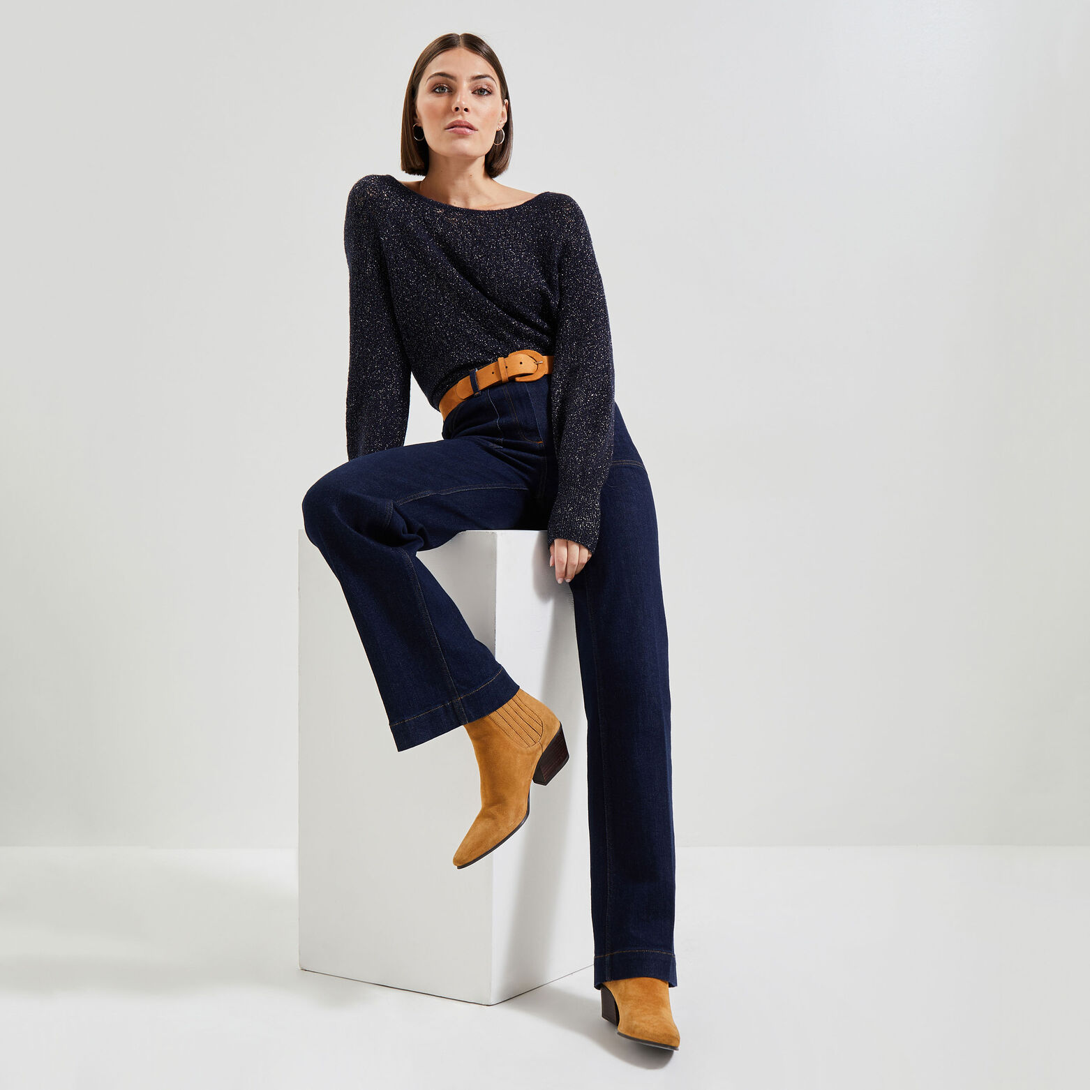 Pull jeux de points femme