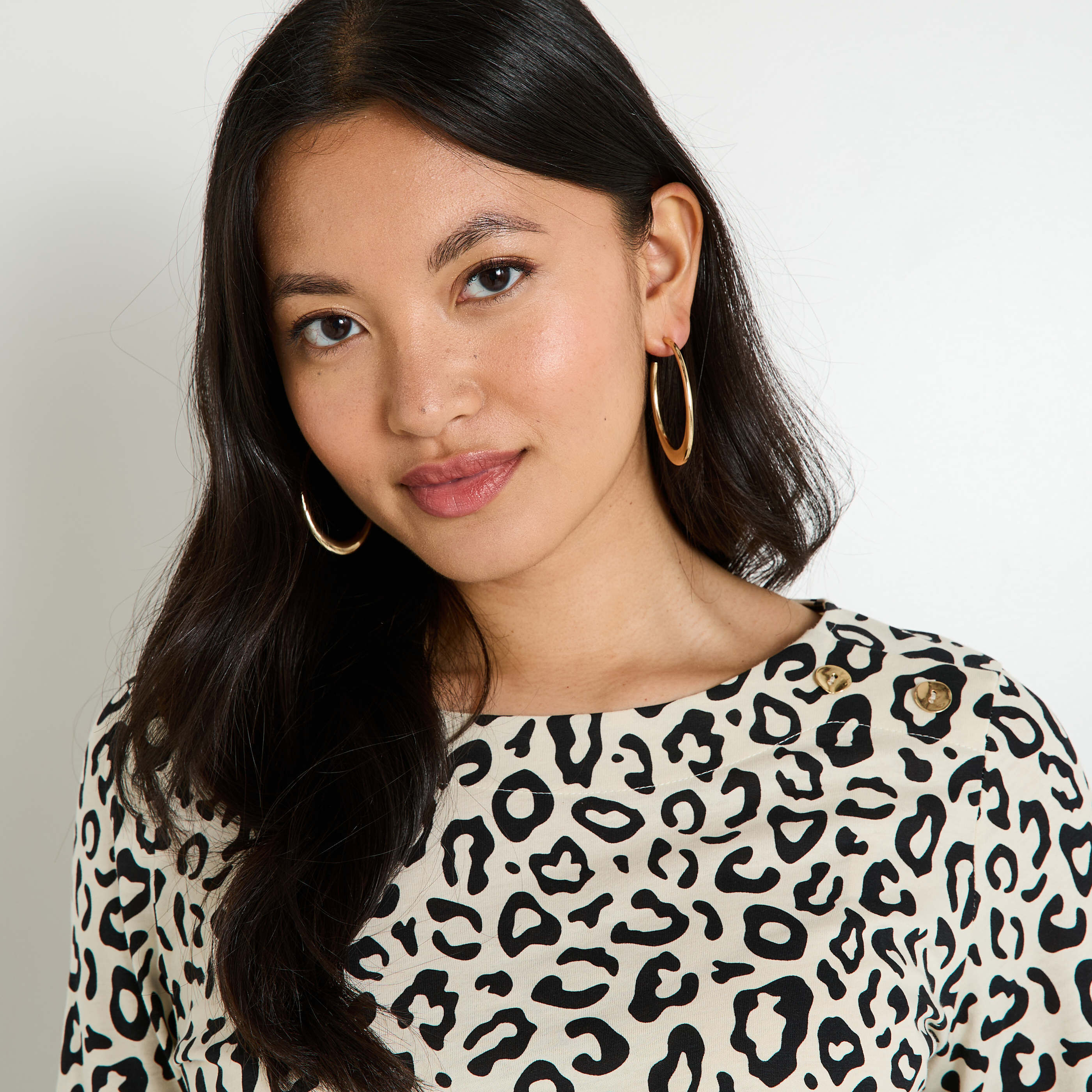 T-shirt imprim&eacute; l&eacute;opard femme