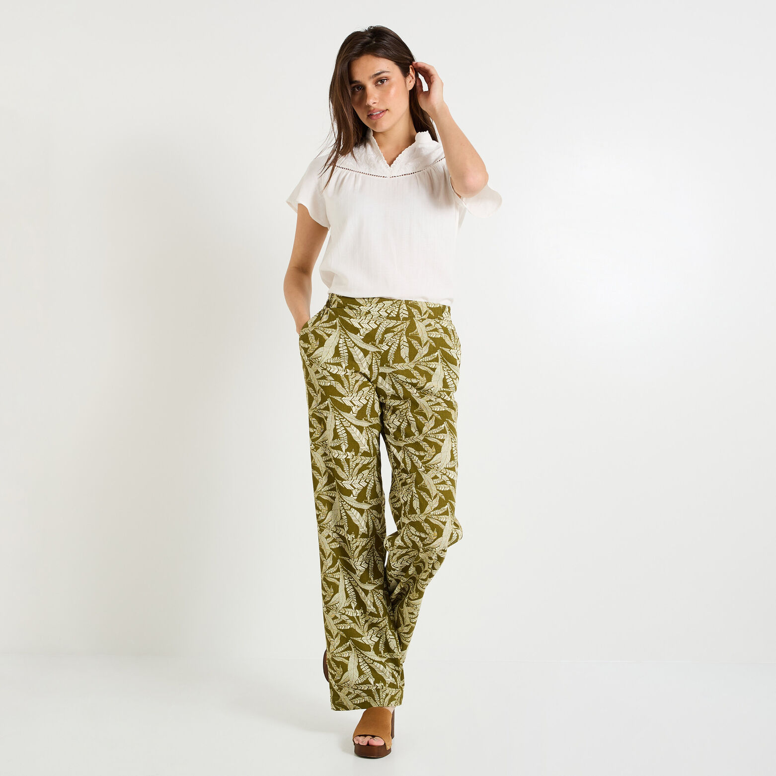 Blouse brodée femme