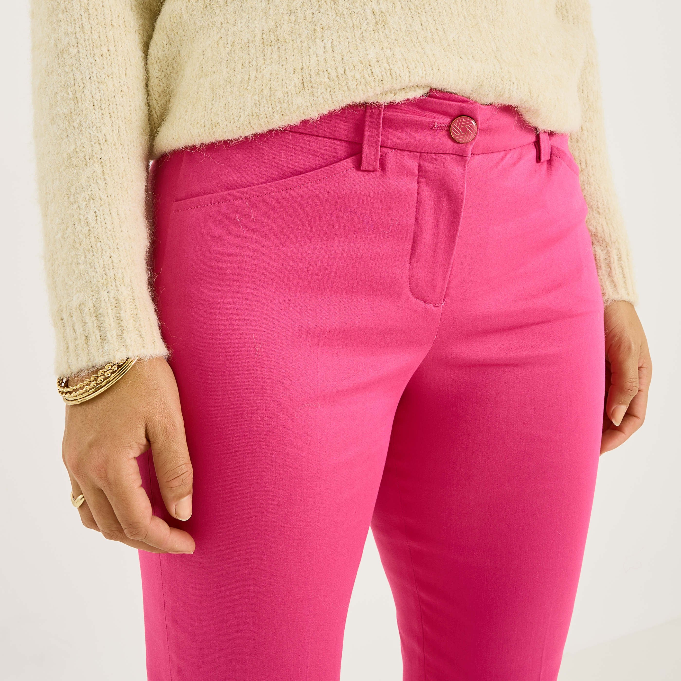 Pantalon cigarette raccourci femme