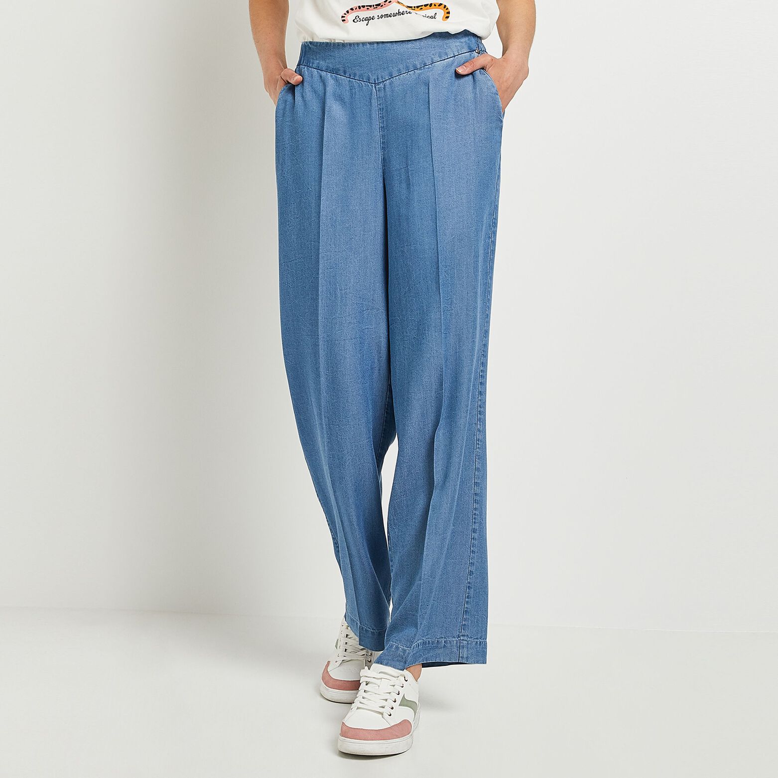 Pantalon tencel denim femme STONE Graindemalice