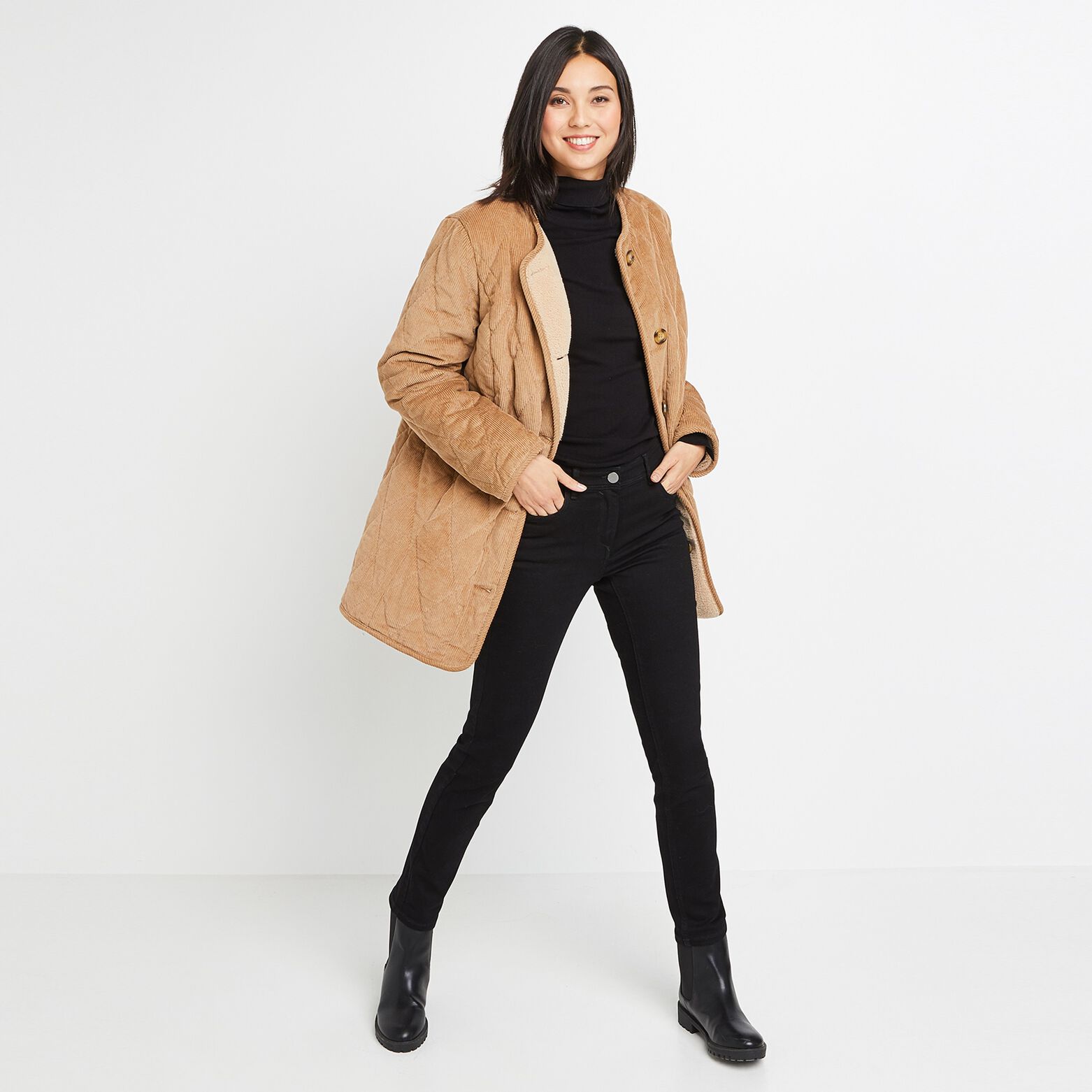 Manteau reversible femme