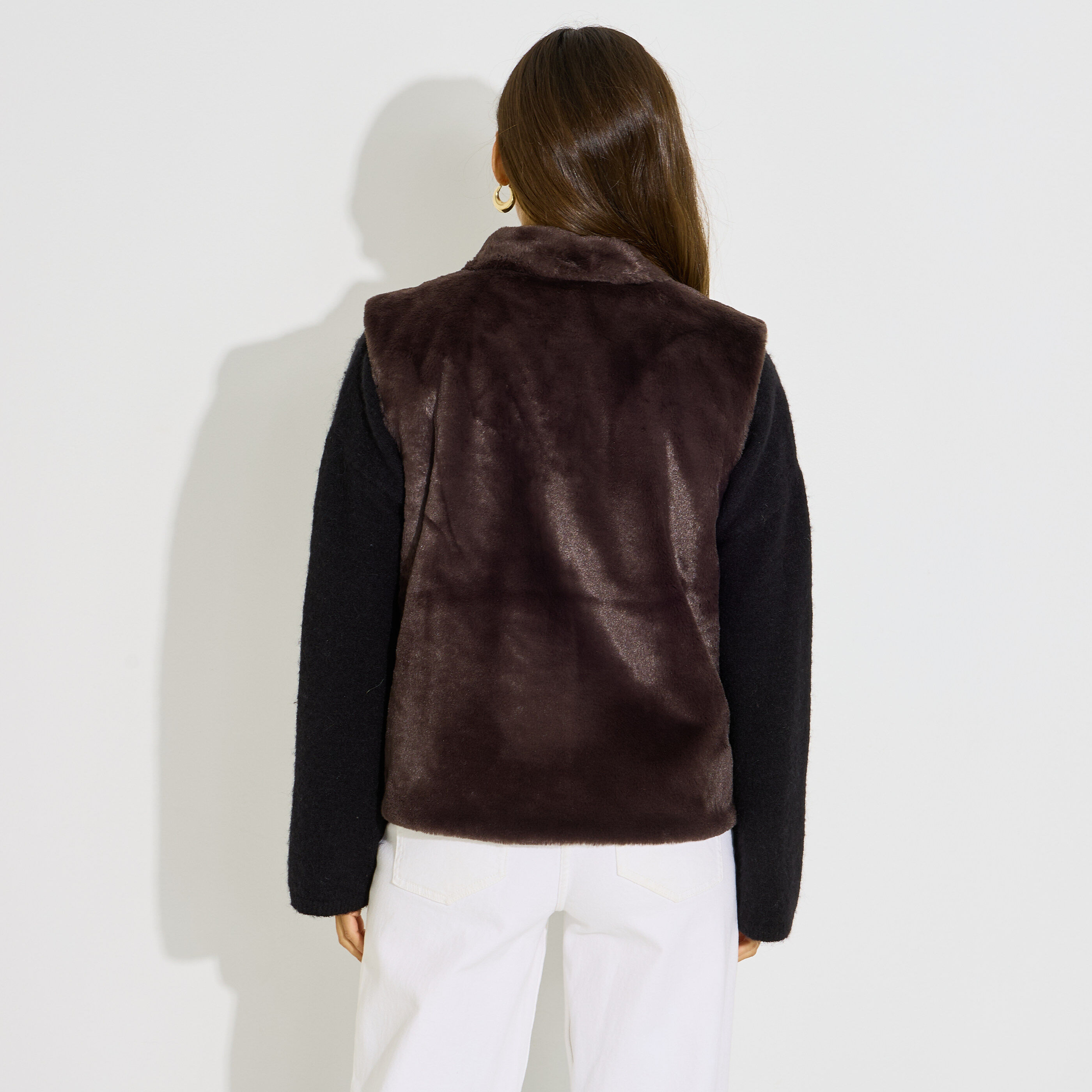 Veste gilet imitation fourrure femme