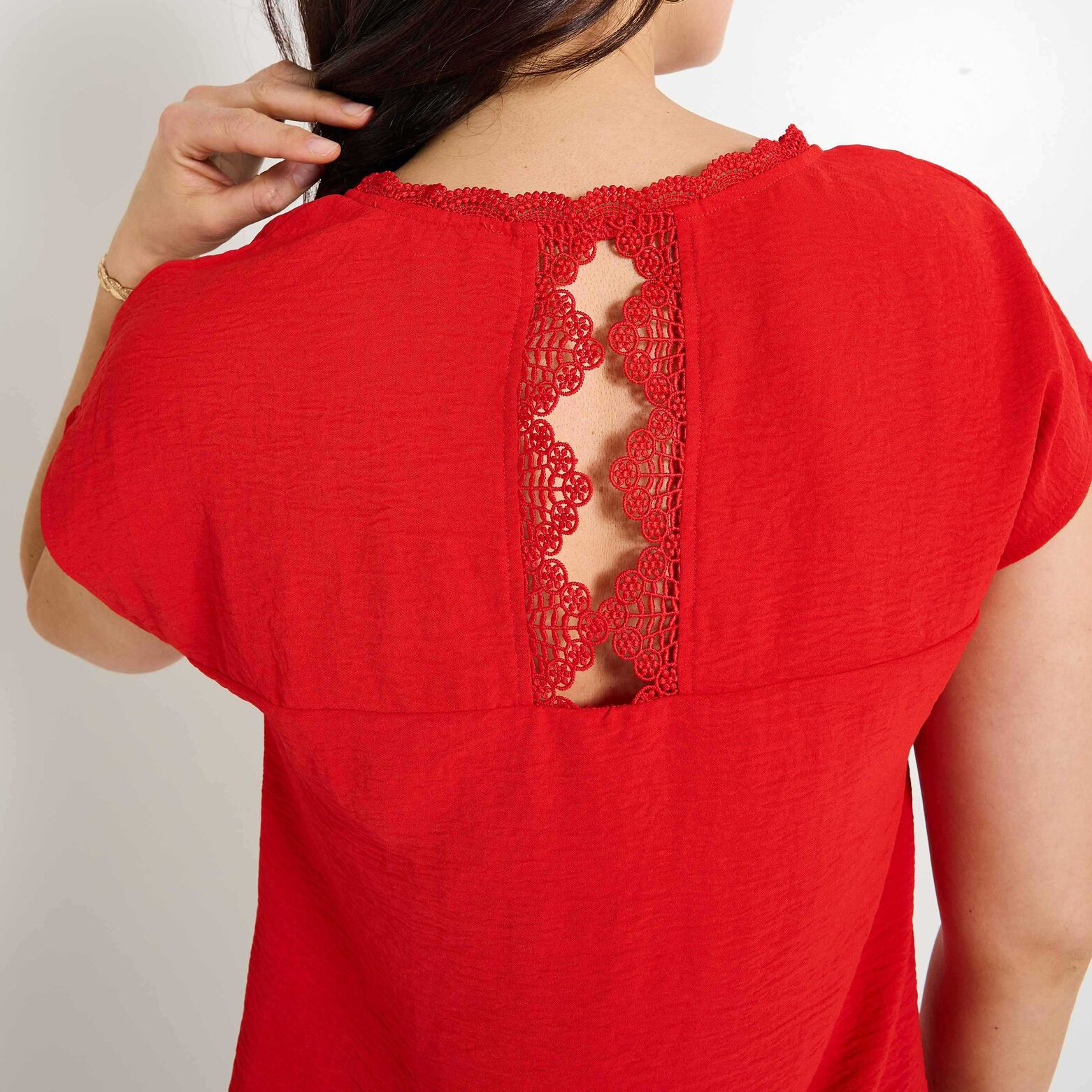Blouse col V femme