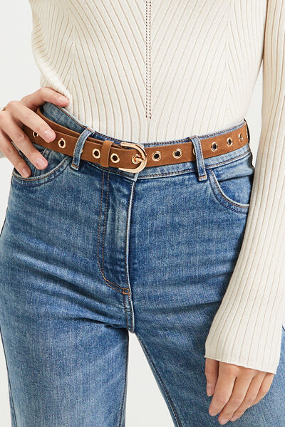 Ceinture oeillets femme