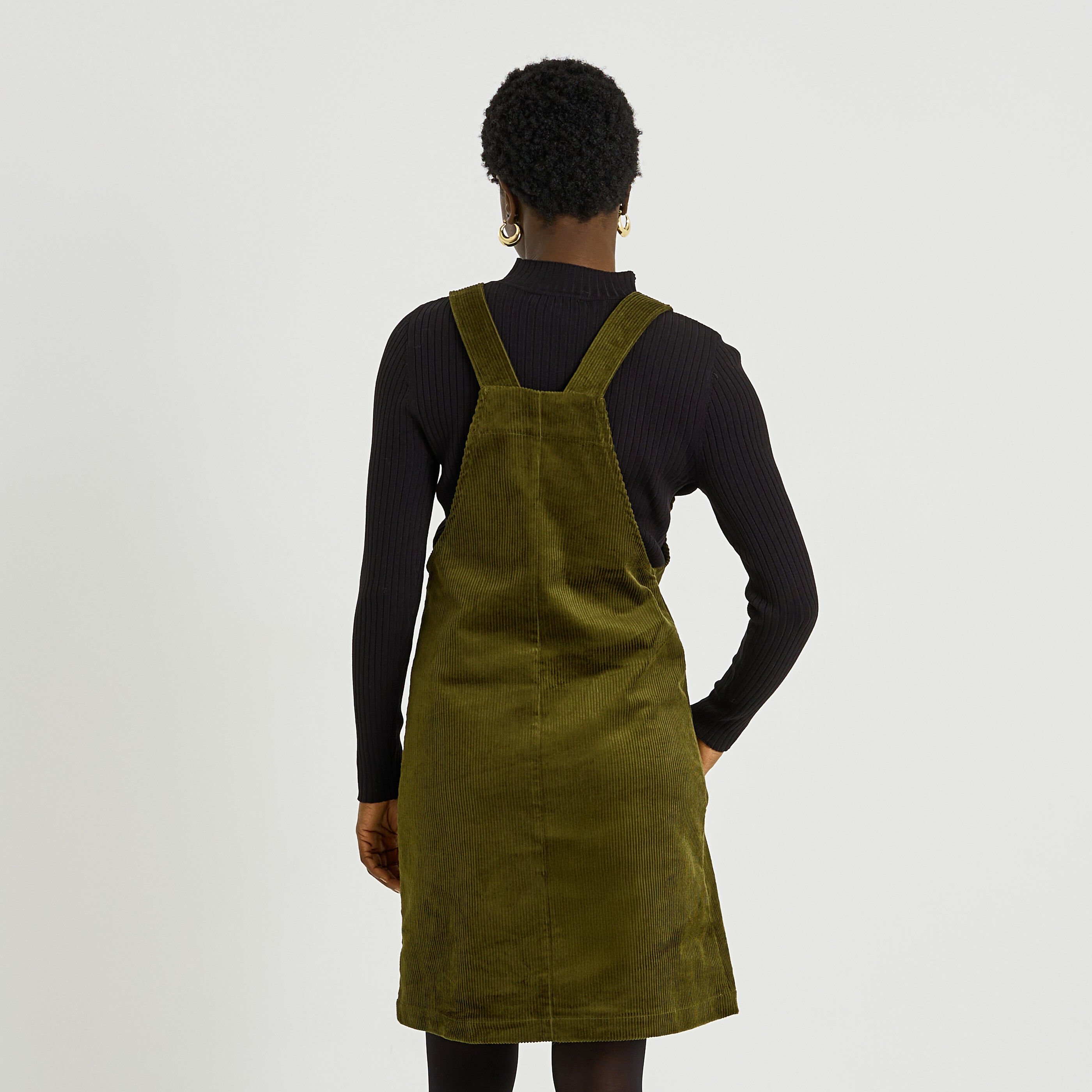 Robe chasuble courte en velours 