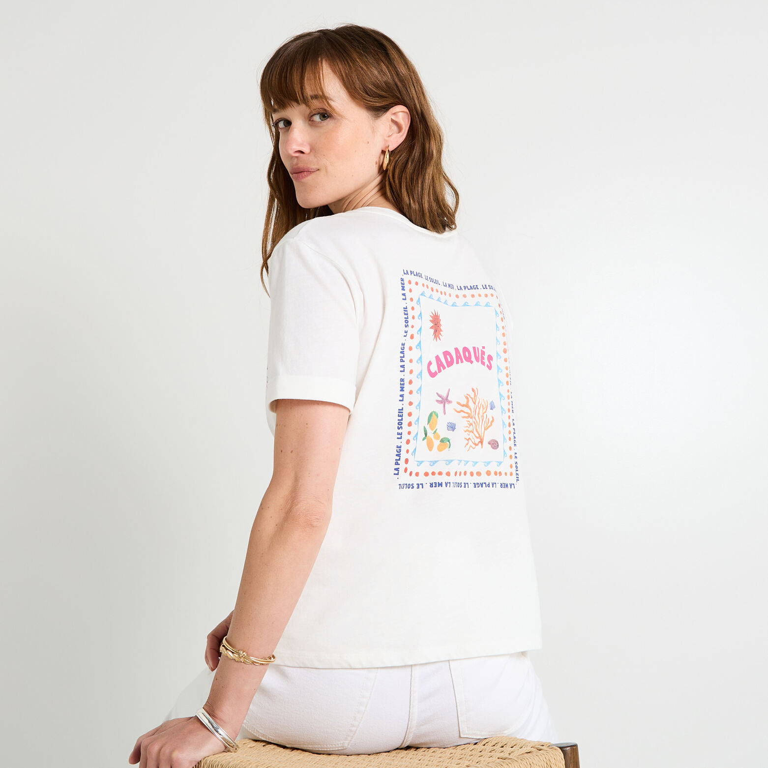 T shirt col rond femme
