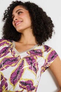 T-shirt col V femme