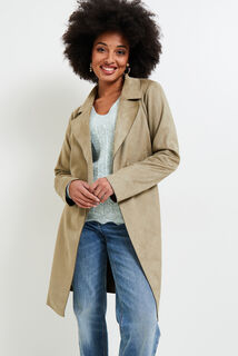 Manteau pardessus suedine femme