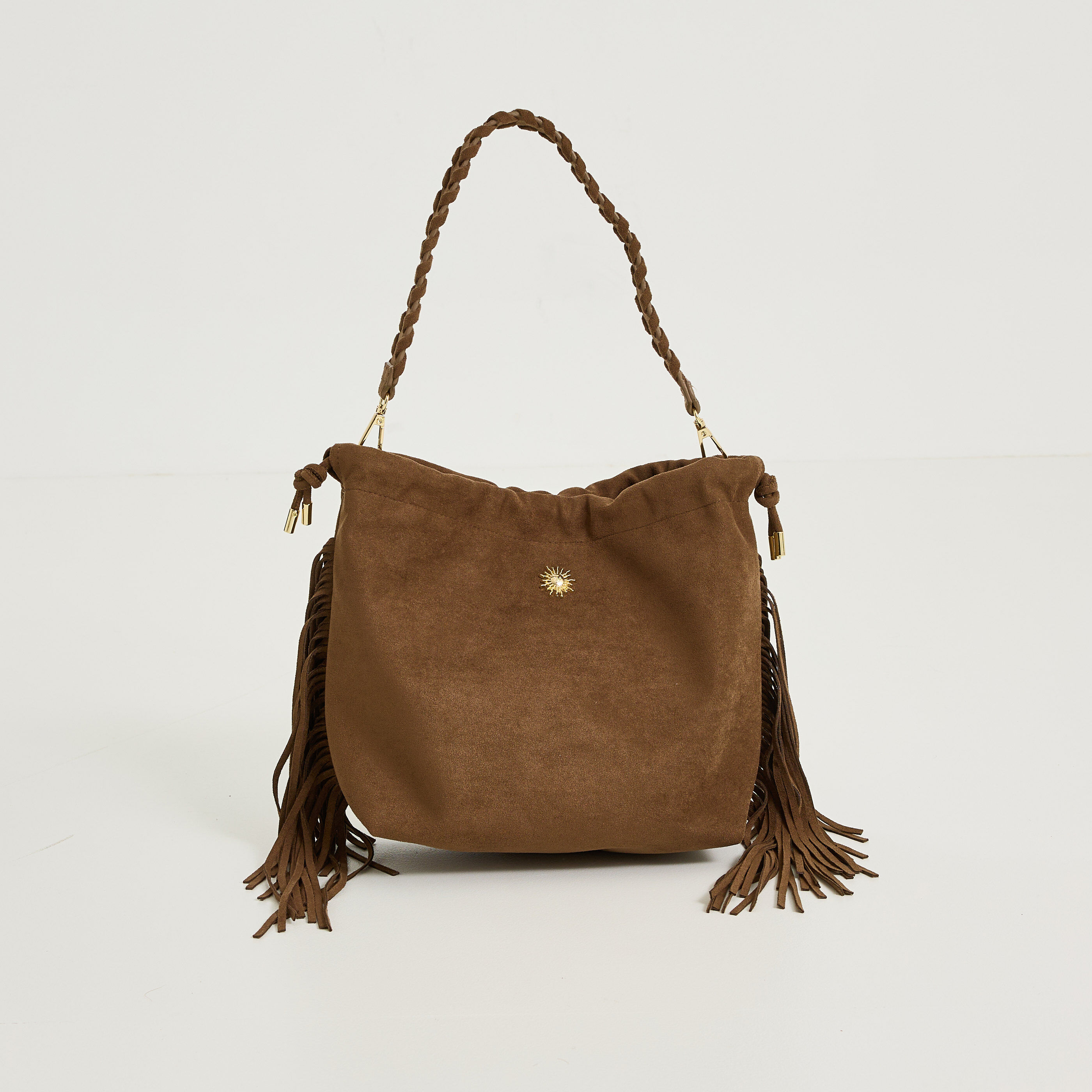 Sac port&eacute; &eacute;paule &agrave; franges femme