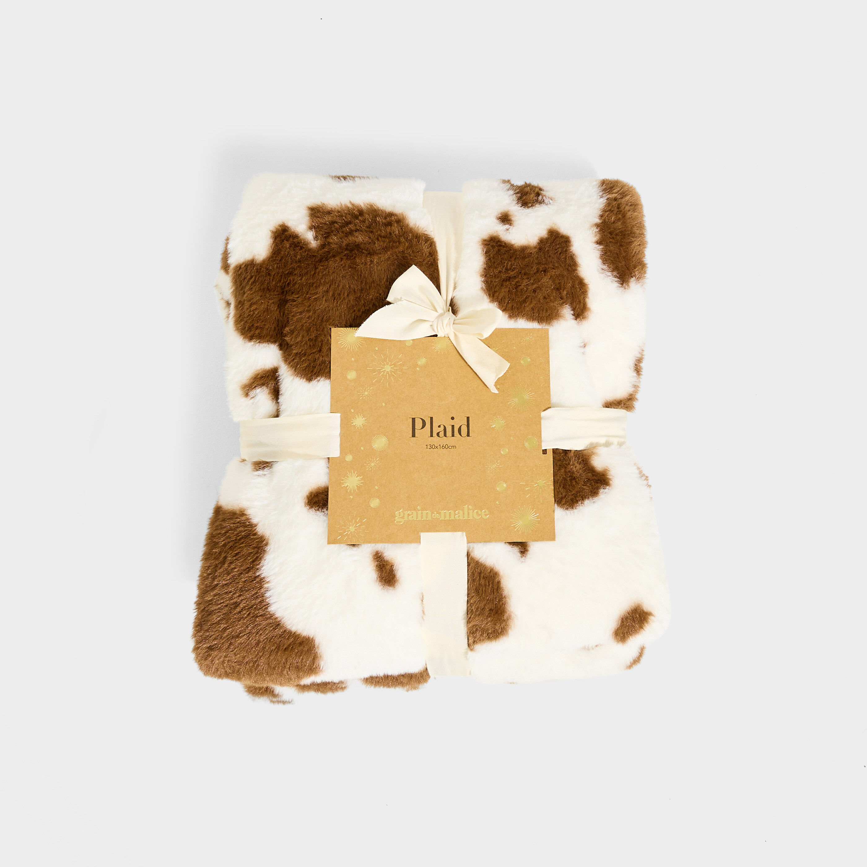 Plaid doux &agrave; motif vache femme