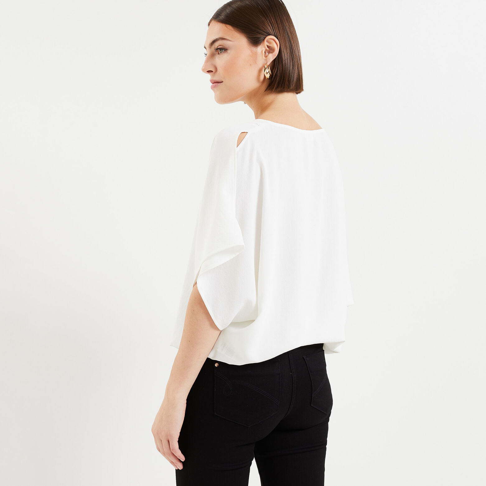 Blouse épaules ouvertes femme