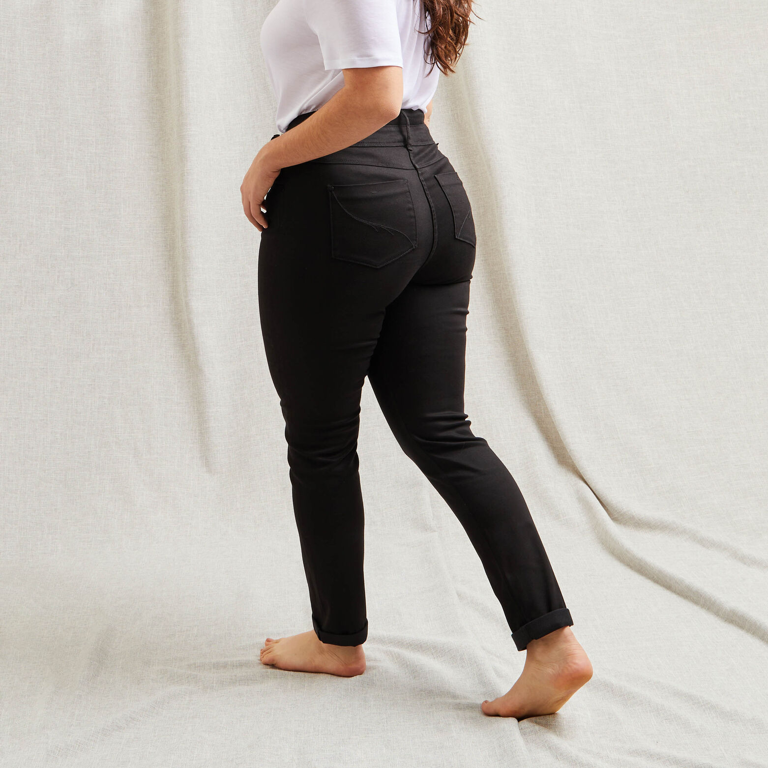 Jean raccourci taille haute HANOI femme