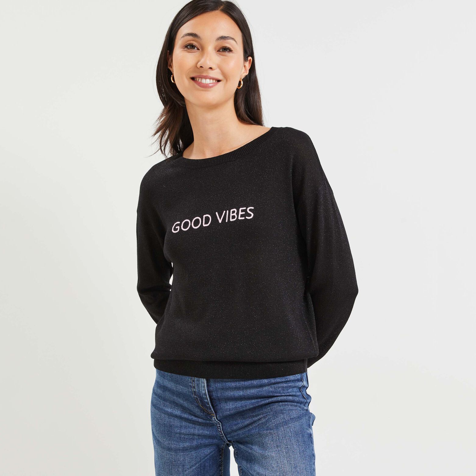 Pull lurex femme