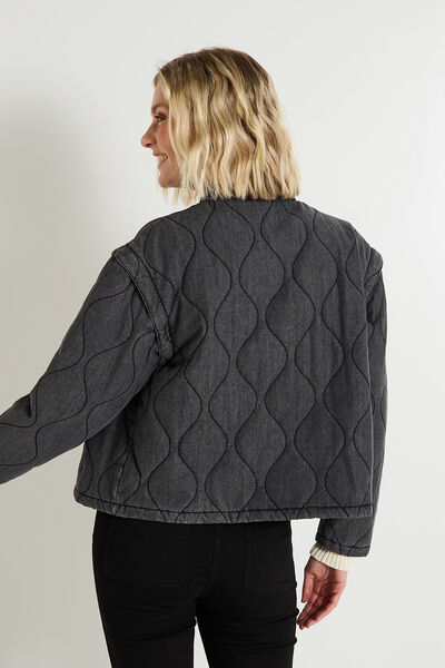 Veste matelassée manches amovibles femme