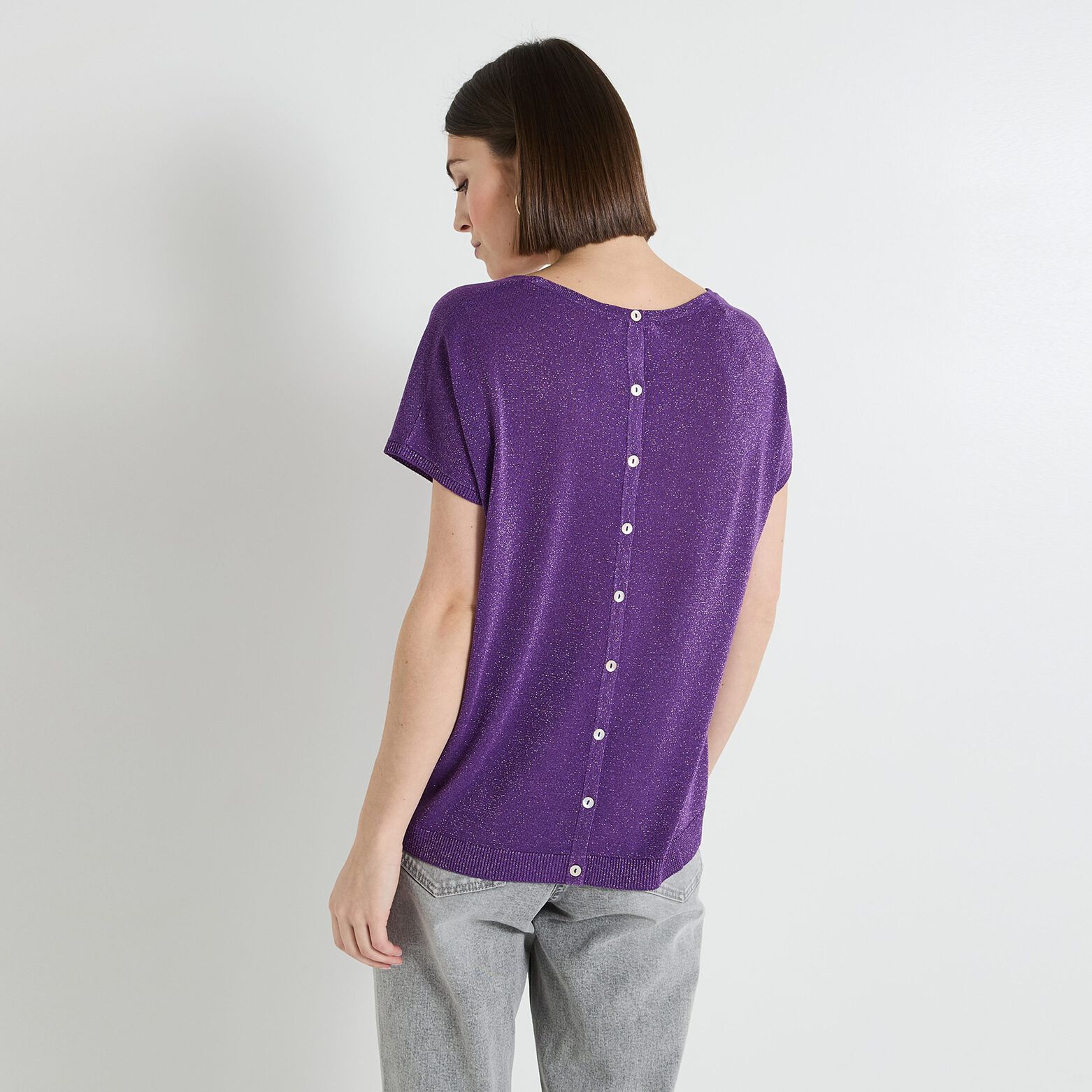 Pull manches courtes femme