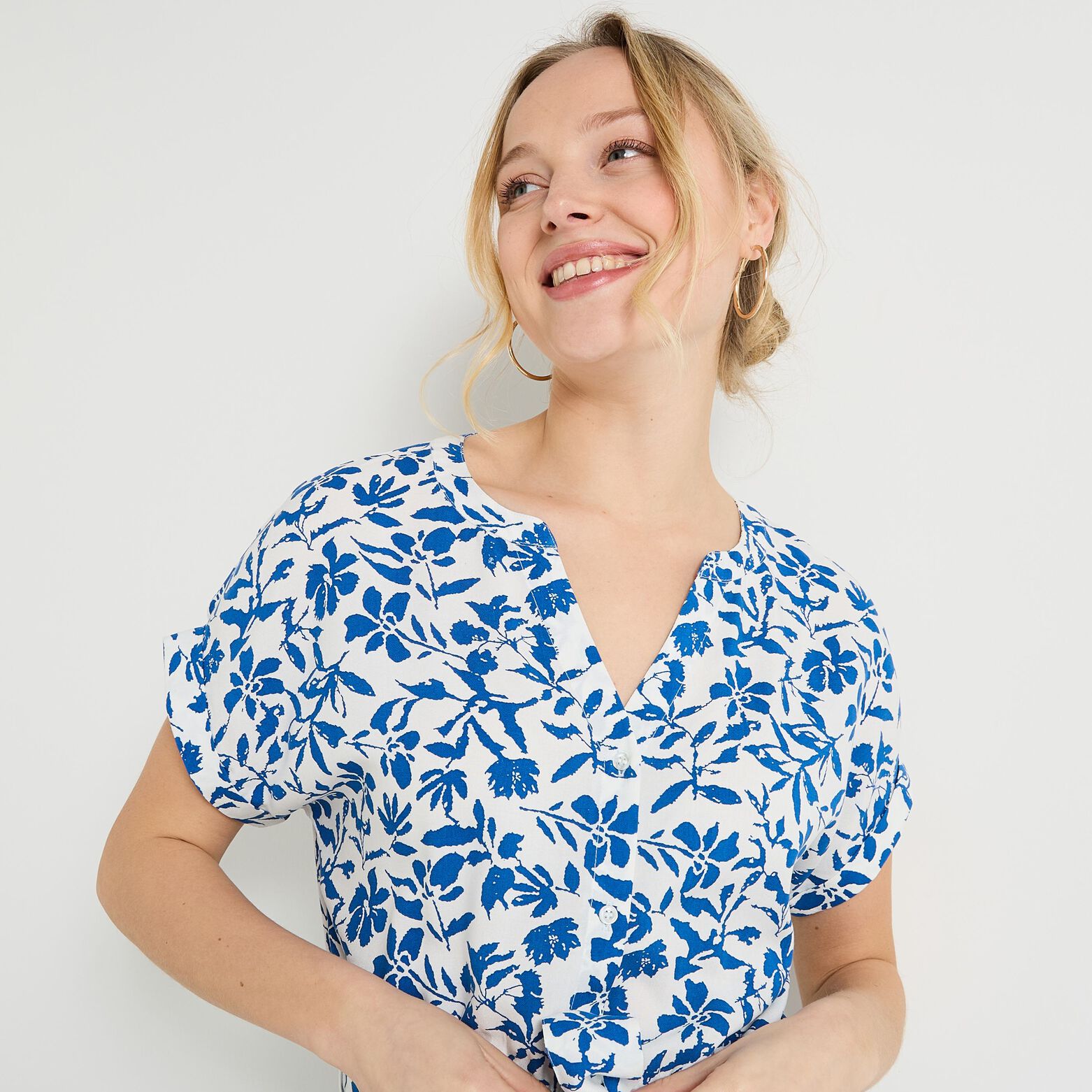 Robe longue imprimée femme