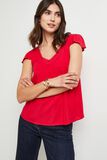 Blouse manches courtes col V