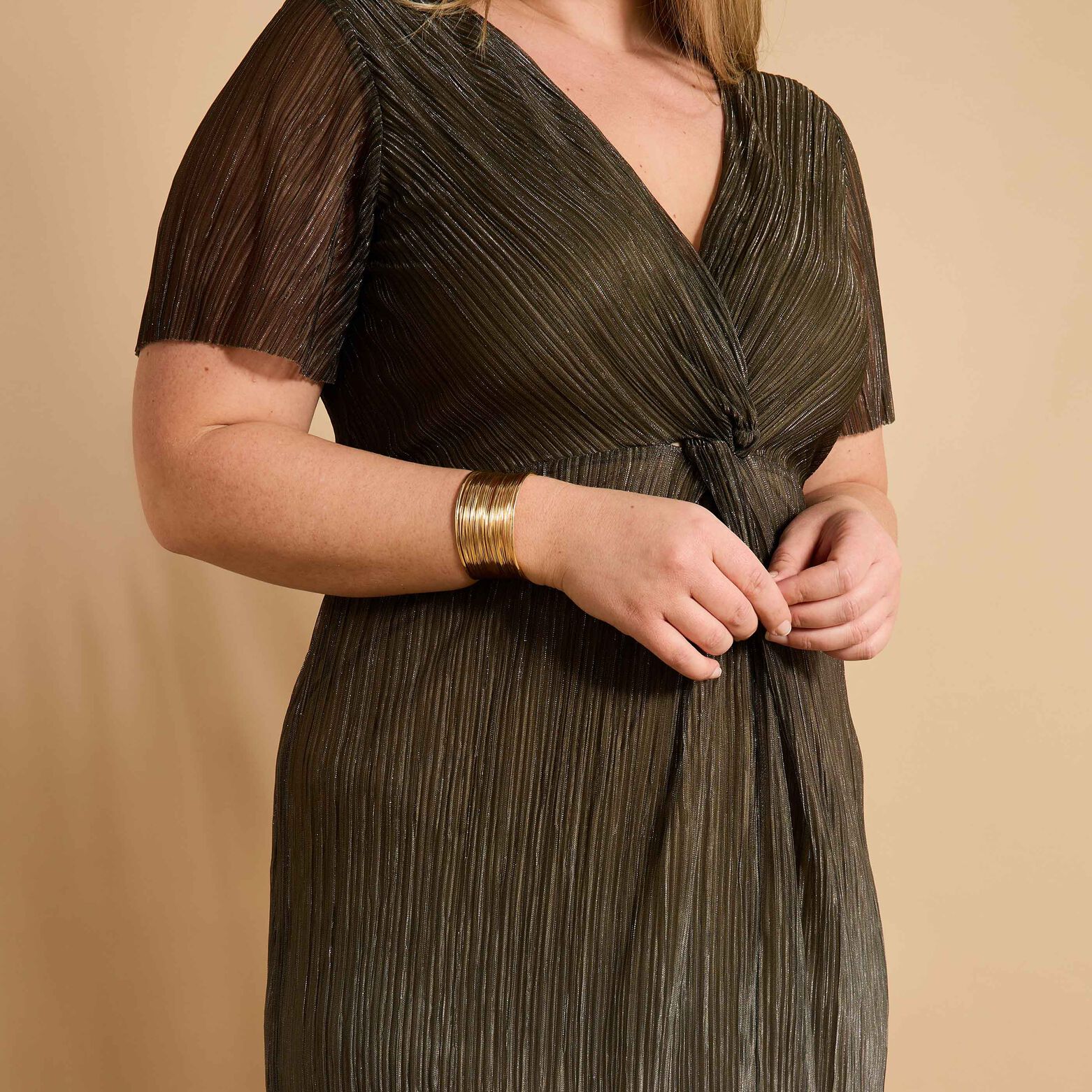 Robe longue irisée femme