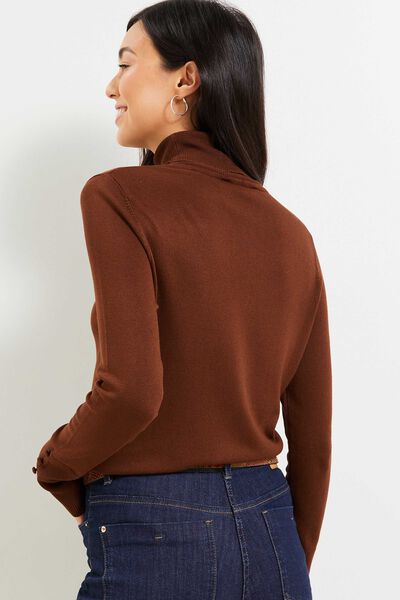 Pull col roulé femme